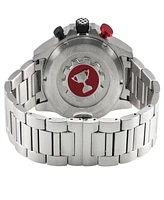 GV2 by Gevril Men's Scuderia Silver-Tone Stainless Steel Watch 45mm