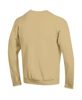 Men's Champion Gold Colorado Buffaloes Straight Over Logo Powerblend Pullover Sweatshirt