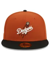 Men's New Era Orange, Black Los Angeles Dodgers 59FIFTY Fitted Hat