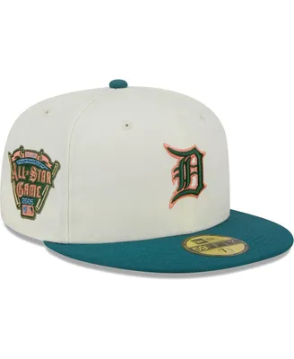 Men's New Era Cream Detroit Tigers Chrome Evergreen 59FIFTY Fitted Hat