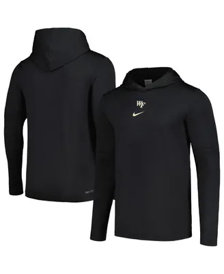 Men's Nike Black Wake Forest Demon Deacons 2023 Sideline Player Performance Hoodie Top