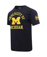 Men's Pro Standard Navy Michigan Wolverines Classic Stacked Logo T-shirt