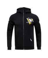 Men's Pro Standard Black Pittsburgh Penguins Classic Chenille Full-Zip Hoodie Jacket