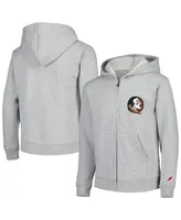 Big Boys League Collegiate Wear Heather Gray Florida State Seminoles Full-Zip Hoodie