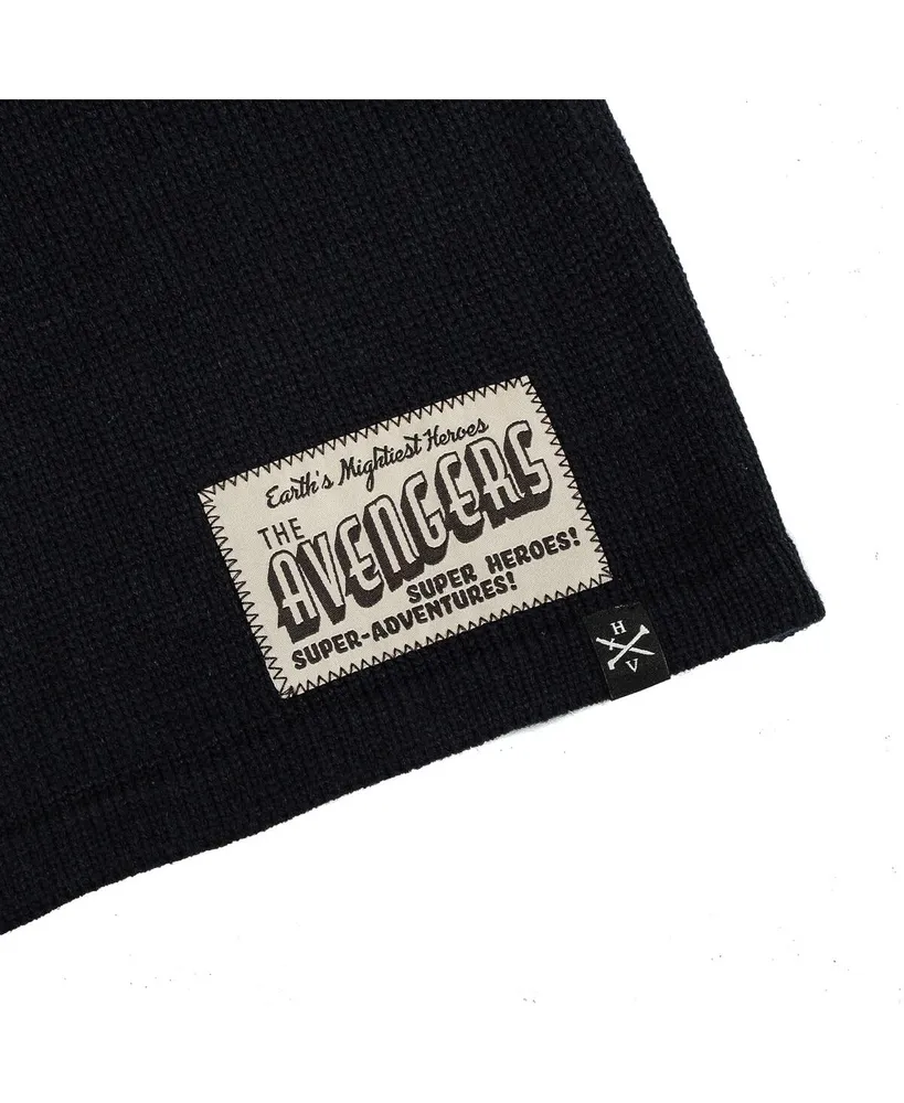 Men's Navy Marvel Avengers Logo Varsity Sweater