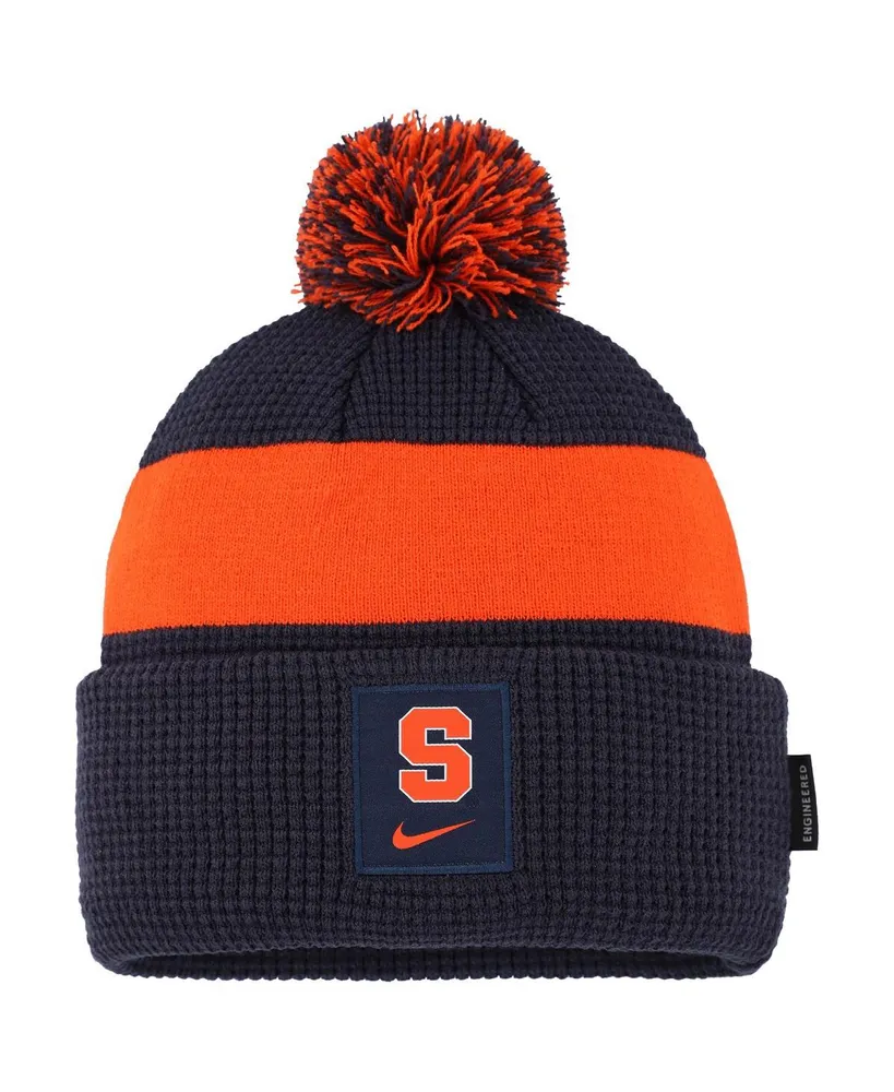 Youth Boys and Girls Nike Navy Syracuse Orange Cuffed Knit Hat with Pom