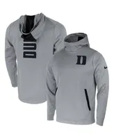 Men's Nike Gray Duke Blue Devils 2-Hit Performance Pullover Hoodie