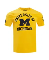 Men's Pro Standard Maize Michigan Wolverines Classic Stacked Logo T-shirt