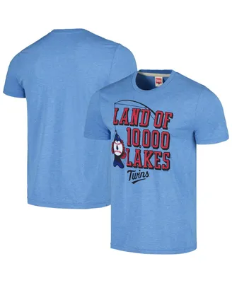 Men's Homage Light Blue Minnesota Twins Land of 10,000 Lakes Hyper Local Tri-Blend T-shirt