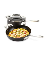 All-Clad Essentials Hard Anodized Nonstick Cookware Set, 2-piece Fry and Sauce Pan with lid Set