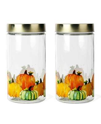 American Atelier Pumpkins Glass Jar