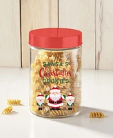 Style Setter Santa's Christmas Cookies Glass Jar, 44 oz