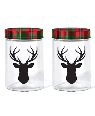 Style Setter Deer Glass Jar