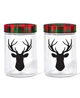 Style Setter Deer Glass Jar, 44 oz