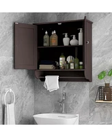 Costway Wall Mounted Bathroom Medicine Cabinet Storage Cupboard