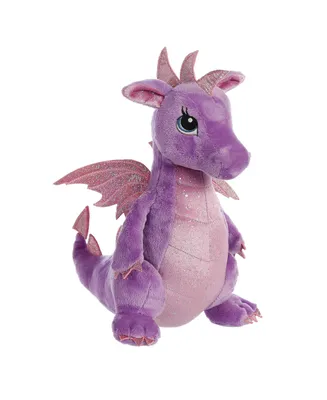 Aurora Medium Larkspur Dragon Sparkle Tales Enchanting Plush Toy Purple 12"