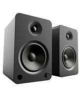 Kanto YU6 Powered Bookshelf Speakers with SE6 Elevated Desktop Speaker Stands