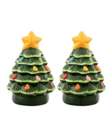 3.75" Nostalgic Ceramic Tree Salt Pepper Shakers