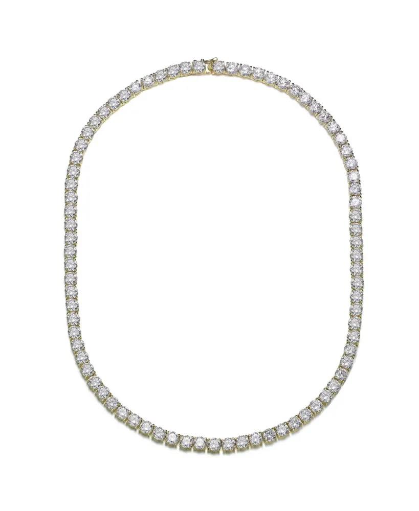 Classic Clear Round Cubic Zirconia Tennis Necklace