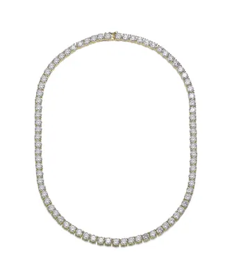 Classic Clear Round Cubic Zirconia Tennis Necklace