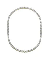 Classic Clear Round Cubic Zirconia Tennis Necklace