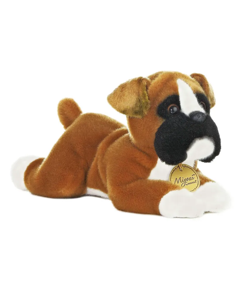 Aurora Medium Boxer Miyoni Realistic Plush Toy Brown 11"