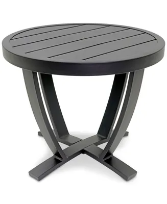 Astaire 24" Round Outdoor Slat Top End Table