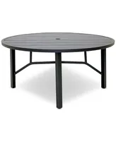 Astaire 60" Round Outdoor Slat Top Dining Table