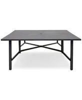 Astaire 64" Square Outdoor Slat Top Dining Table