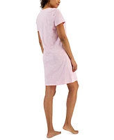 Charter Club Women's Cotton Printed Henley Sleepshirt, Created for Macy's