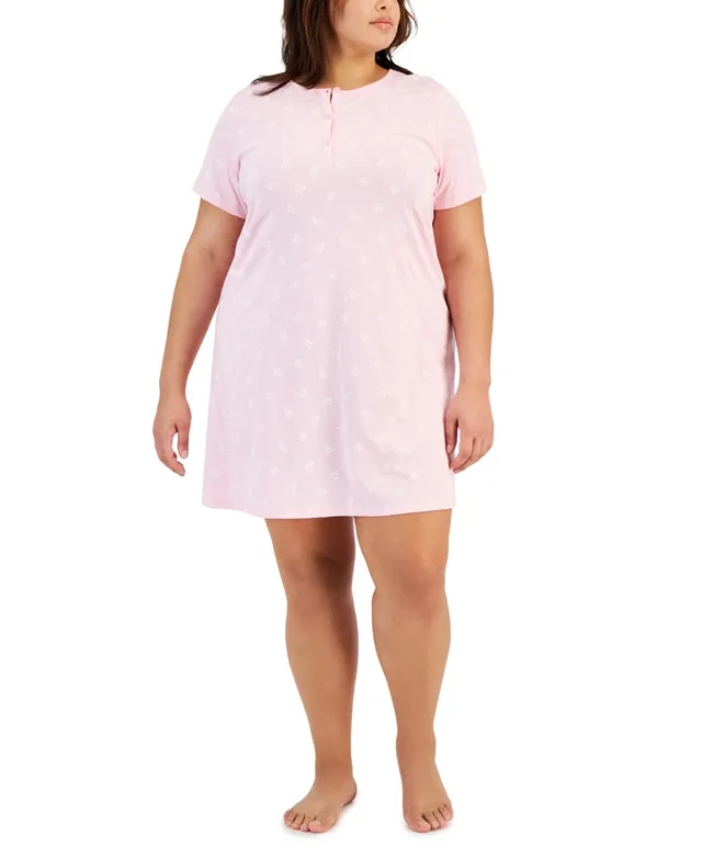 Charter Club The Everyday Cotton Plus Size Sleep Shirt, Created for Macy's  - Macy's