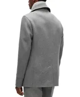 Boss by Hugo Boss Men's Double-Breasted Closure Slim-Fit Coat