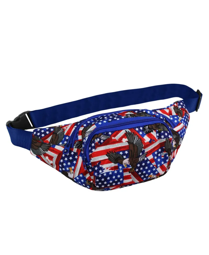 World Traveler American Spirit 14-Inch Fanny Pack Adjustable Crossbody Waist Pack