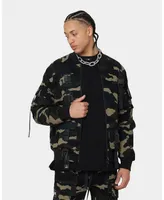 Dxxmlife Men's L-4 A Camo Utility Bomber Jacket