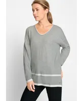 Olsen Women's Long Sleeve V-Neck Sweater