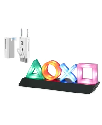 Playstation Icons Light with 3 Light Modes - Music Reactive Game Room Lighting With Bolt Axtion Bundle