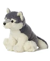 Aurora Medium Wolf Destination Nation Adventurous Plush Toy Gray 12"
