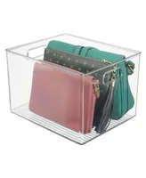 mDesign Plastic Closet Storage Organizer Container Bin