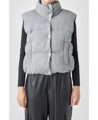 Women's Knit Puffer Vest