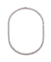 Classic Clear Round Cubic Zirconia Tennis Necklace