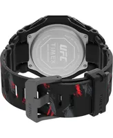 Timex Ufc Men's Colossus Analog-Digital Black Polyurethane Watch, 45mm