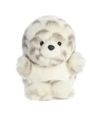 Aurora Mini Hadley Harbor Seal Rolly Pet Round Plush Toy White 5"