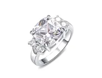 Cubic Zirconia Cushion Cut Ring for Women