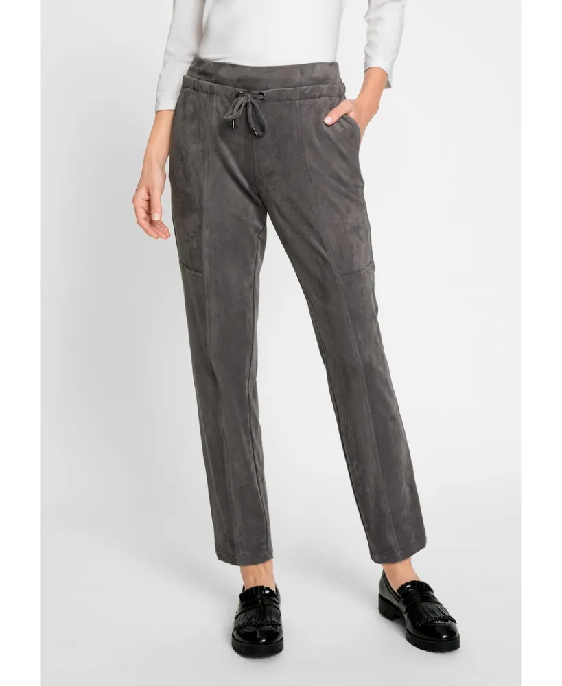 Olsen Women's Lisa Fit Straight Leg Faux Suede Pant