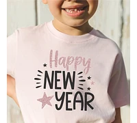 Sweet Wink Little and Big Girls Happy New Year Short Sleeve T-Shirt