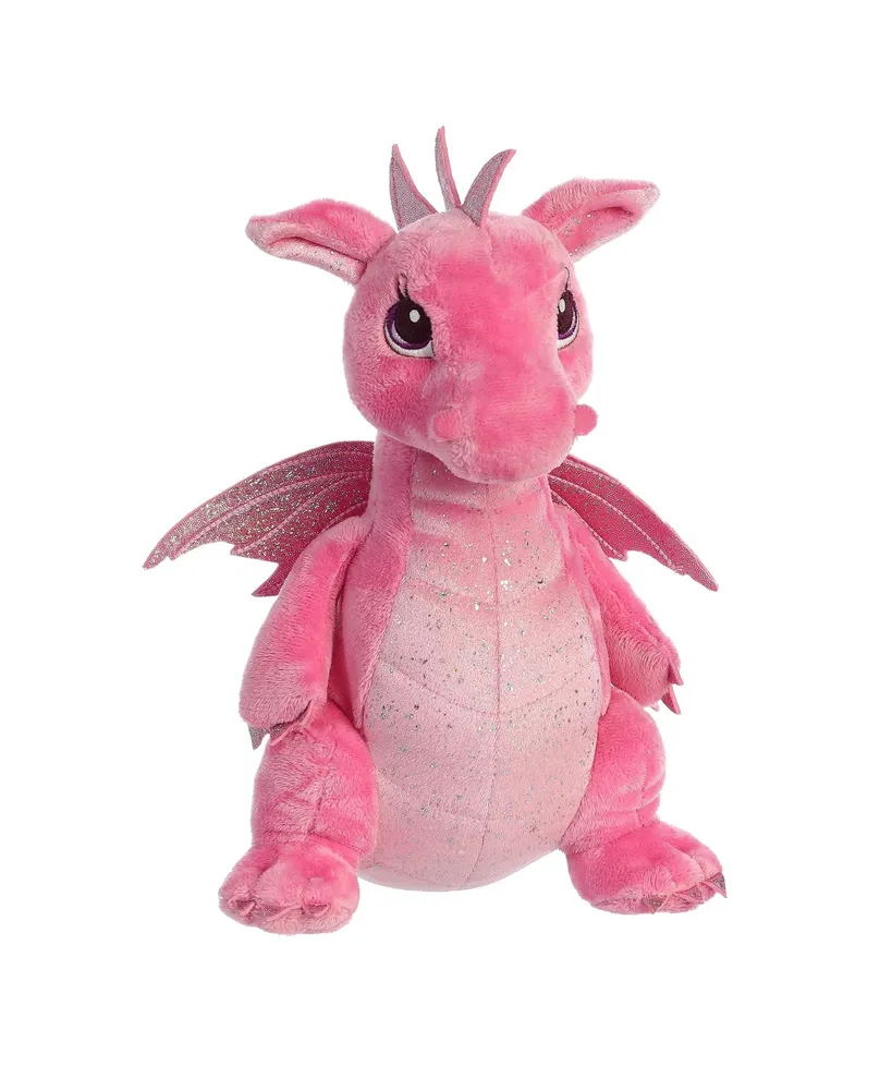 Aurora Medium Dahlia Dragon Sparkle Tales Enchanting Plush Toy Pink 12.5"