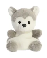 Aurora Mini Busky Husky Palm Pals Adorable Plush Toy Gray 5"