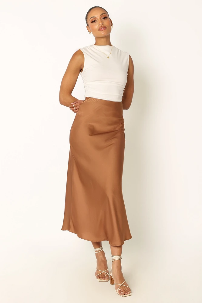 Petal and Pup Nellie Satin Midi Skirt