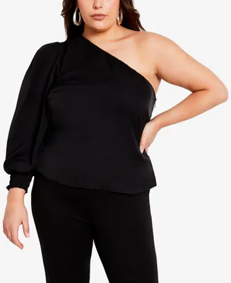 Avenue Plus Eva One Shoulder Top