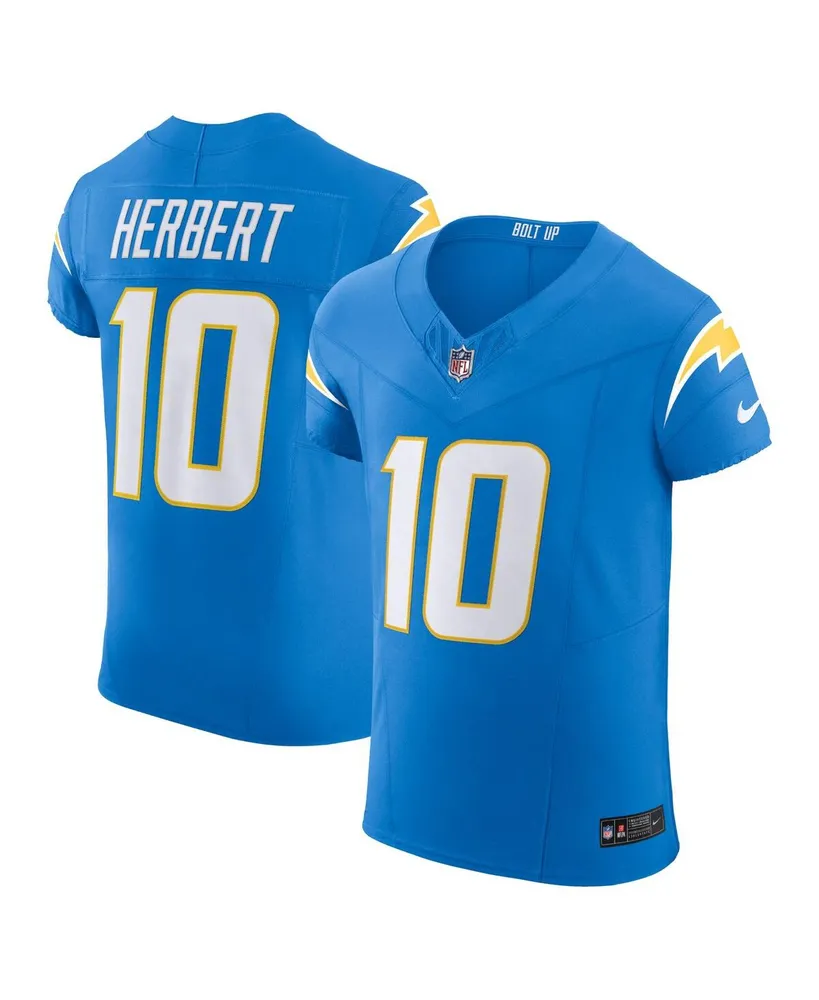 Men's Nike Justin Herbert Powder Blue Los Angeles Chargers Vapor F.u.s.e. Elite Jersey